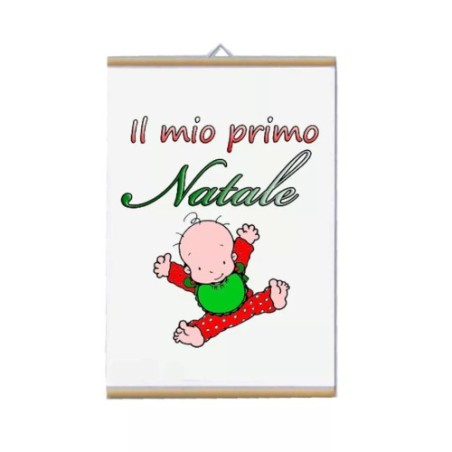 locandina parete 30x20 con scritta il mio primo natale idea regalo uomo donna