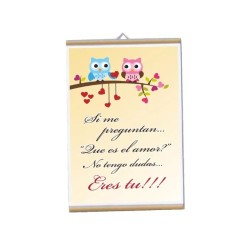 locandina parete 30x20 scritta in spagnolo que es el amor eres tu amore gufi