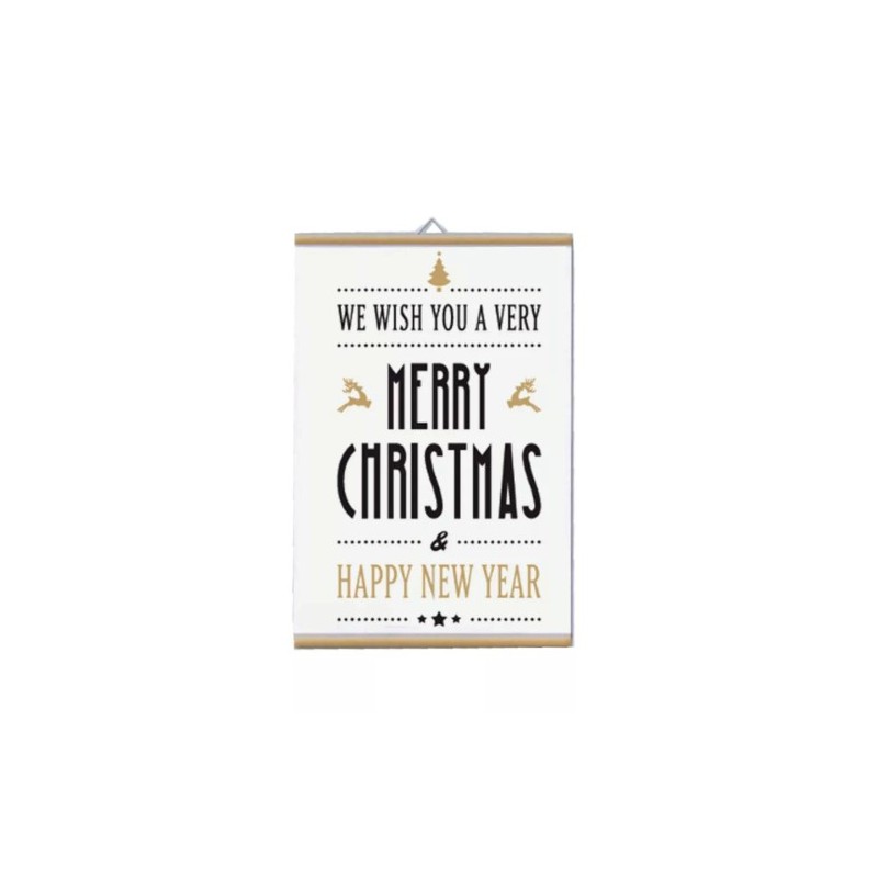 locandina parete 30x20 scritta merry christmas idea regalo natale uomo donna