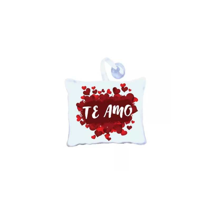 mini cuscino per auto ventosa scritta in spagnolo te amo cuori san valentino