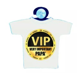 mini t-shirt con ventosa auto scritta simpatica PAPA' auguri festa compleanno