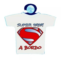 mini t-shirt con ventosa auto scritta simpatica PAPA' auguri festa compleanno