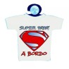 mini t-shirt con ventosa auto scritta simpatica PAPA' auguri festa compleanno