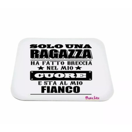 mouse pad pc scritta una ragazza ha fatto breccia cuore san valentino regalo