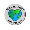 mouse pad rotondo tappetino pc scritta sei mio mondo san valentino idea regalo