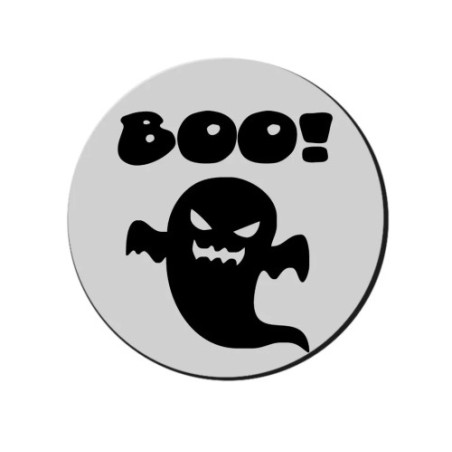 mouse pad tappetino pc con disegno fantasma boo idea regalo scherzo halloween
