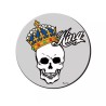 mouse pad tappetino pc con disegno teschio king idea regalo scherzo halloween