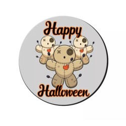mouse pad tappetino pc con scritta happy halloween idea regalo scherzo halloween