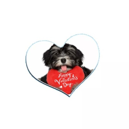 mouse pad tappetino pc forma di cuore scritta happy valentine's day idea regalo