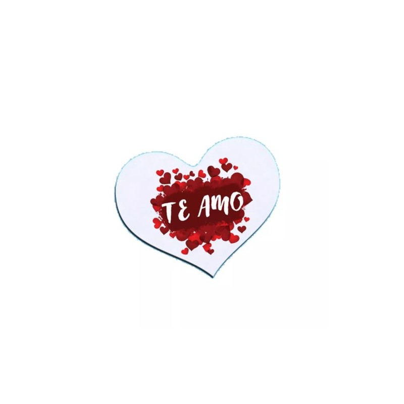 mouse pad tappetino pc forma di cuore scritta in spagnolo te amo idea regalo