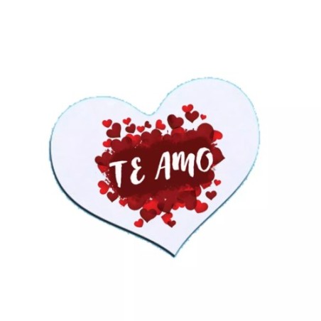 mouse pad tappetino pc forma di cuore scritta in spagnolo te amo idea regalo