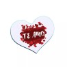 mouse pad tappetino pc forma di cuore scritta in spagnolo te amo idea regalo