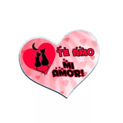 mouse pad tappetino pc forma di cuore scritta in spagnolo te amo mi amor