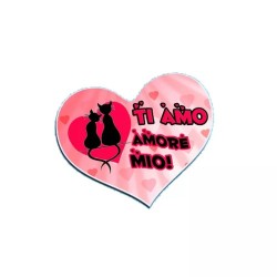 mouse pad tappetino pc forma di cuore scritta ti amo amore mio idea regalo