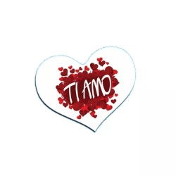 mouse pad tappetino pc forma di cuore scrittati amo cuore regalo san valentino