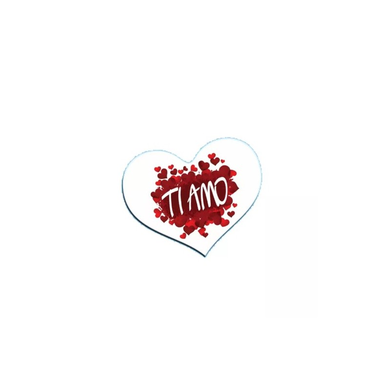 mouse pad tappetino pc forma di cuore scrittati amo cuore regalo san valentino
