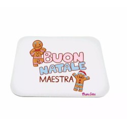 mouse pad tappetino pc rettangolare scritta buon natale maestra regalo alunni