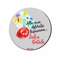mouse pad tappetino pc rotondo scritta alla mia adorata bisnonna natale regalo