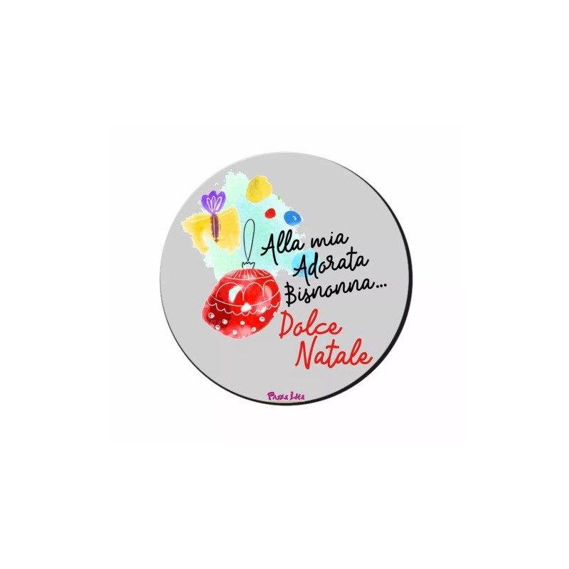 mouse pad tappetino pc rotondo scritta alla mia adorata bisnonna natale regalo