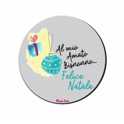 mouse pad tappetino pc rotondo scritta alla mio amato bisnonno natale regalo