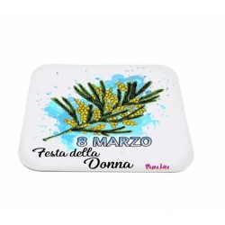 mouse pad tappetino pc scritta 8 marzo festa donna idea regalo mimose