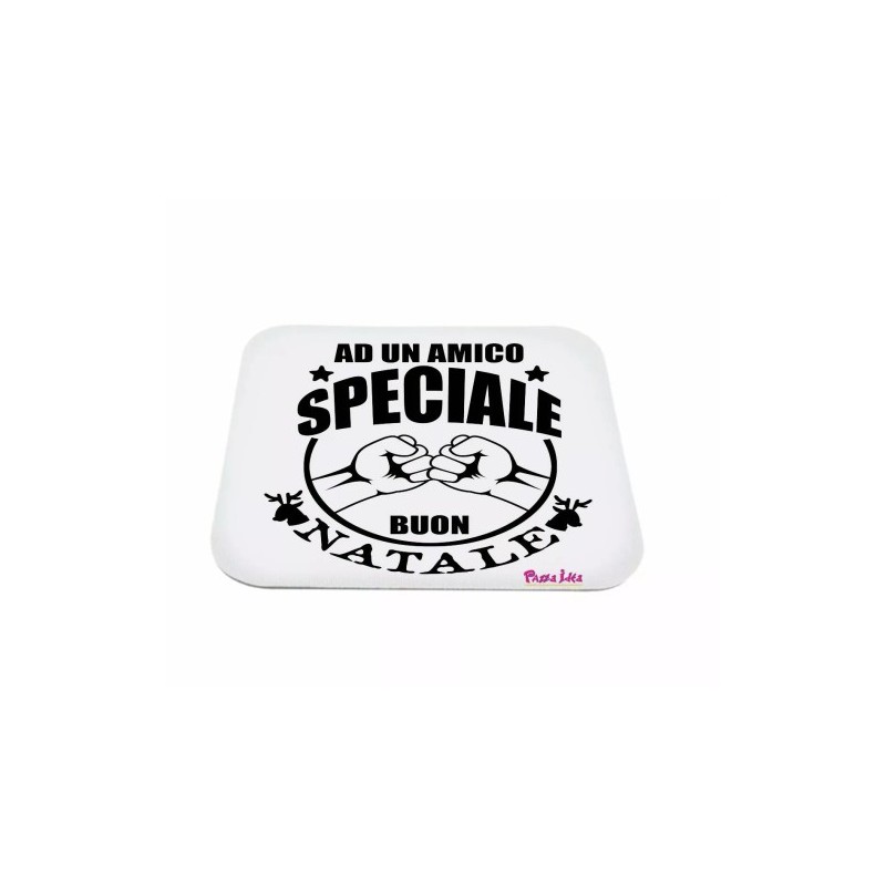 mouse pad tappetino pc scritta ad un amico speciale buon natale regalo amicizia