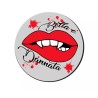 mouse pad tappetino pc scritta bella e dannata disegno bocca rossa idea regalo