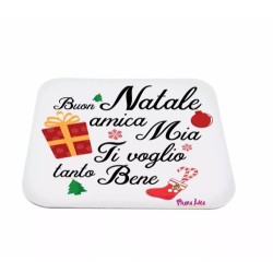 mouse pad tappetino pc scritta buon natale amica mia ti voglio tanto bene regalo