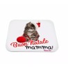mouse pad tappetino pc scritta buon natale mamma regalo per la mamma gattino