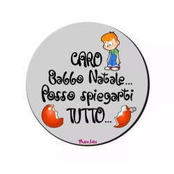 mouse pad tappetino pc scritta caro babbo natale posso spiegarti tutto regalo