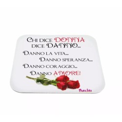 mouse pad tappetino pc scritta donna amore rose idea regalo festa della donna