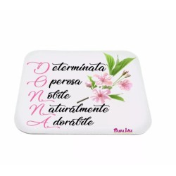 mouse pad tappetino pc scritta donna determinata idea regalo festa della donna