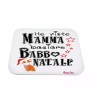 mouse pad tappetino pc scritta ho visto mamma baciare babbo natale regalo