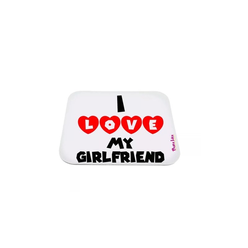 mouse pad tappetino pc scritta i love my girlfriend san valentino idea regalo