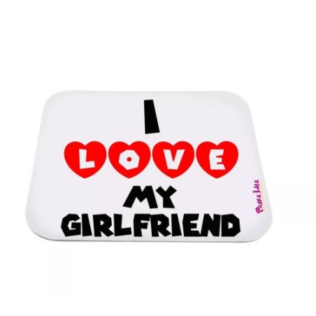 mouse pad tappetino pc scritta i love my girlfriend san valentino idea regalo
