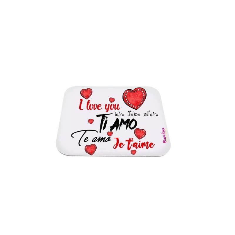 mouse pad tappetino pc scritta i love you ti amo idea regalo san valentino