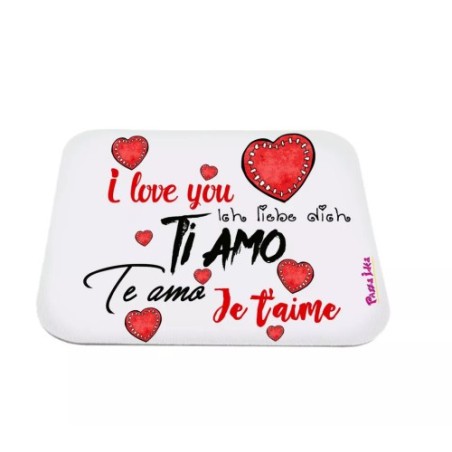mouse pad tappetino pc scritta i love you ti amo idea regalo san valentino