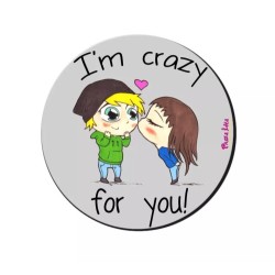 mouse pad tappetino pc scritta i'm crazy for you san valentino idea regalo