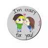 mouse pad tappetino pc scritta i'm crazy for you san valentino idea regalo