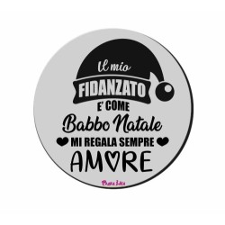 mouse pad tappetino pc scritta il mio fidanzato regalo natale babbo natale