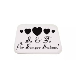 mouse pad tappetino pc scritta io e te per sempre idea regalo san valentino