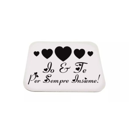 mouse pad tappetino pc scritta io e te per sempre idea regalo san valentino
