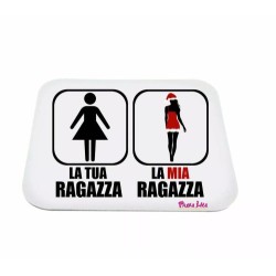 mouse pad tappetino pc scritta la mia ragazza natale idea regalo fidanzata