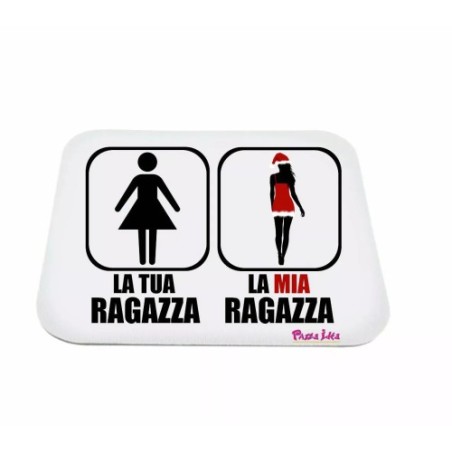 mouse pad tappetino pc scritta la mia ragazza natale idea regalo fidanzata