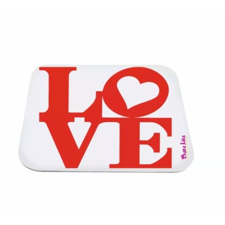 mouse pad tappetino pc scritta love idea regalo san valentino cuore amore