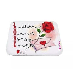 mouse pad tappetino pc scritta love san valentino idea regalo rosa cuore