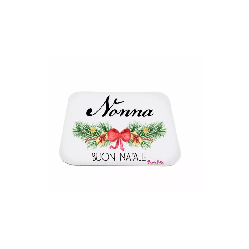 mouse pad tappetino pc scritta nonna buon natale idea regalo