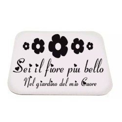 mouse pad tappetino pc scritta sei il fiore piu bello idea regalo san valentino