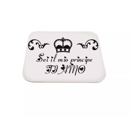 mouse pad tappetino pc scritta sei il mio principe idea regalo san valentino