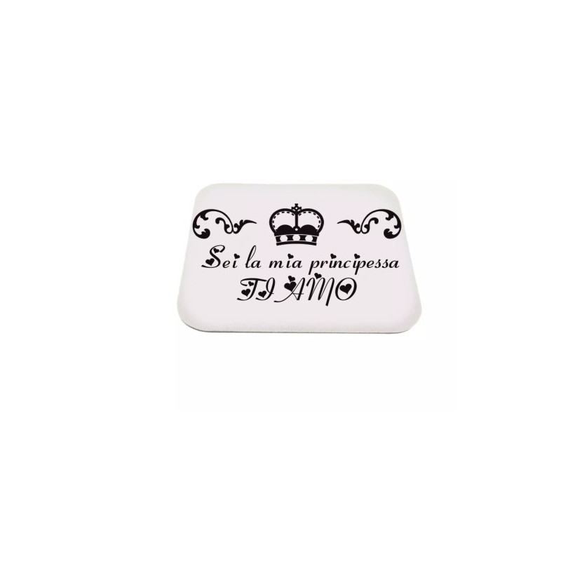 mouse pad tappetino pc scritta sei la mia principessa idea regalo san valentino